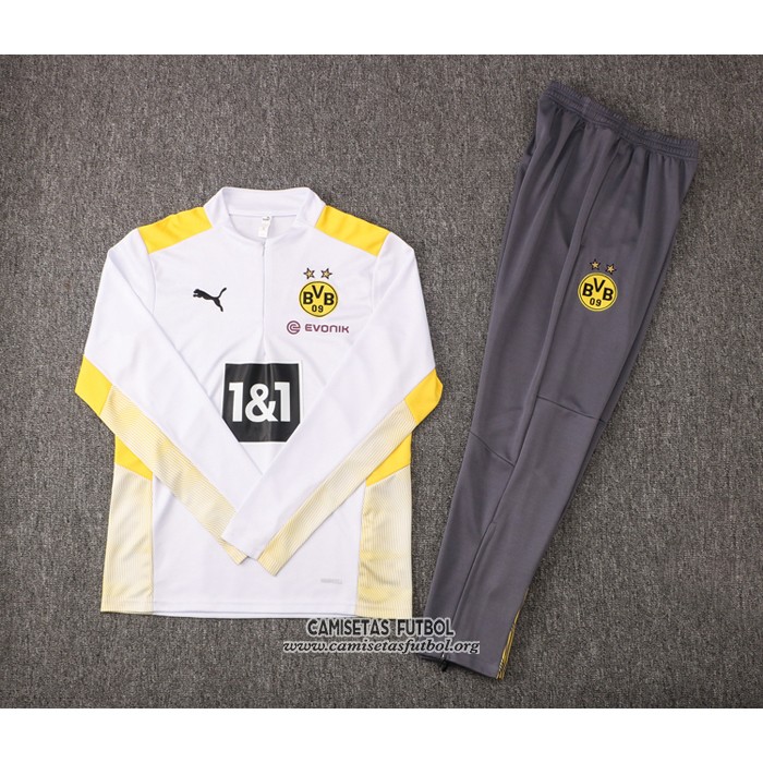 Chandal de Sudadera del Borussia Dortmund 2021/2022 Blanco